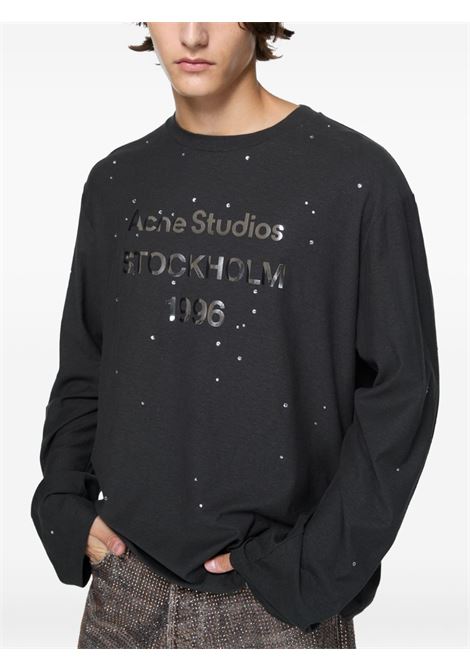 t-shirt logo relaxed fit unisex nera ACNE STUDIOS | CL0416900